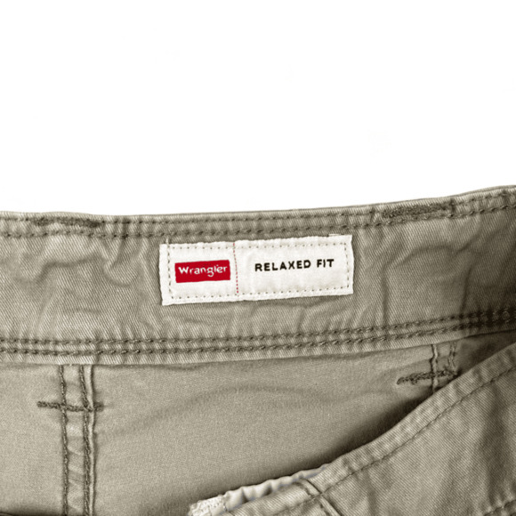 Wrangler Cargo Shorts Mens 36 Brown Relaxed Fit Stretch Utility Casual 34 Tag - Picture 4 of 6